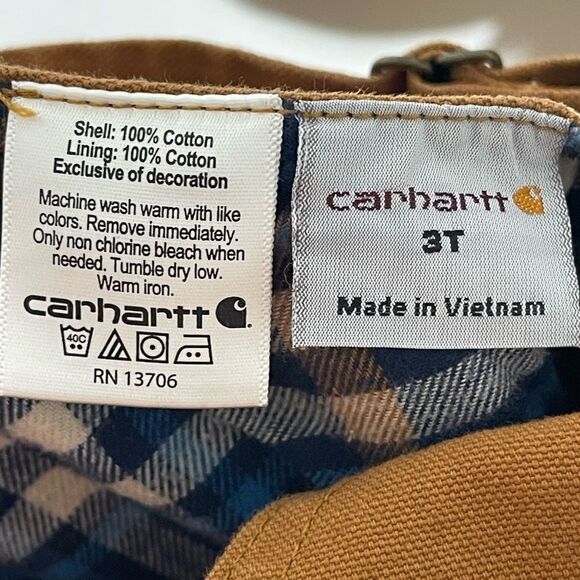 Carhartt Tan Bib Overalls - Picture 6 of 6